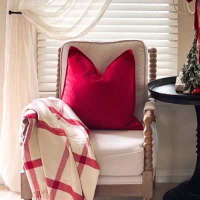 Modern French Linen Cushioned Accent Chair