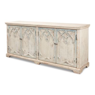 Modern Gothic Distressed 4 Door Sideboard