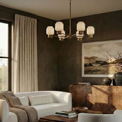 Modern Home Antique Brass 6 Light Chandelier