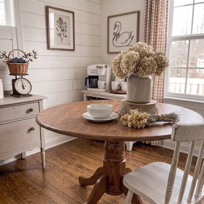 Modern Living Sleek Drop Leaf Round Table