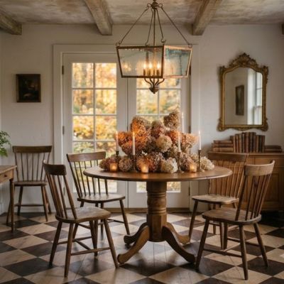 Modern Living Sleek Drop Leaf Round Table