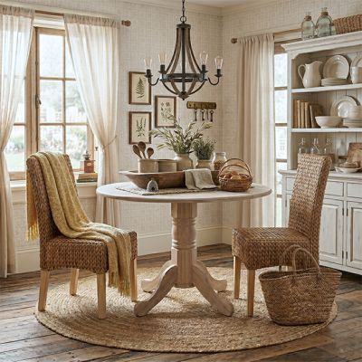 Modern Living Sleek Drop Leaf Round Table