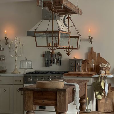 Modern Metal and Glass Chandelier