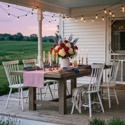 Modern Oak Expandable Dining Table