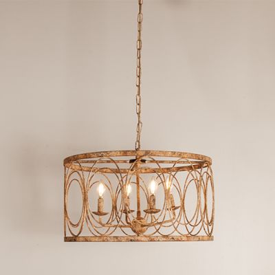 Modern Round Iron Chandelier