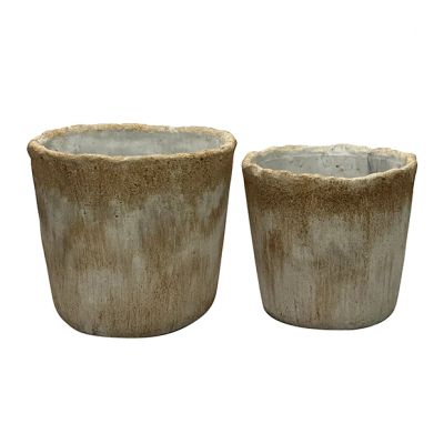 Modern Rustic Garden Pot Set of 2