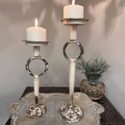 Modern Rustic Wrought Iron Candle Stand
