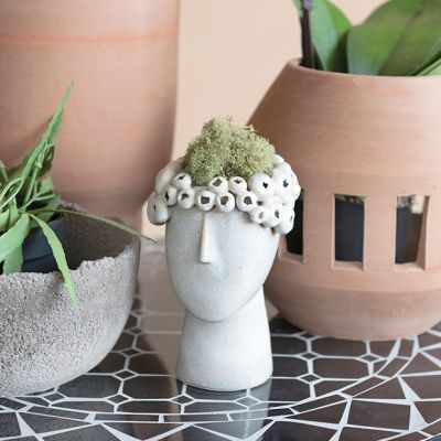 Modern Stoneware Head Planter