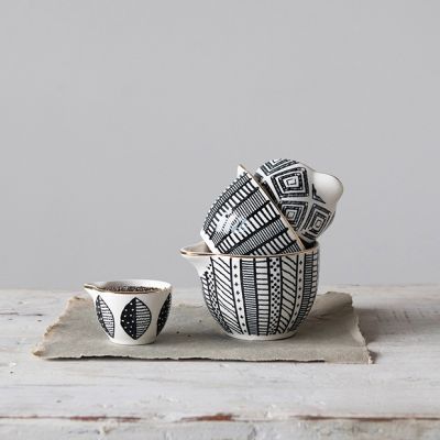 Modern Stoneware Measuring Cup Set of 4