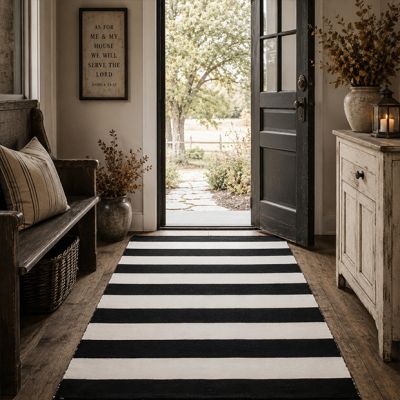 Modern Stripe Indoor/Outdoor Area Rug