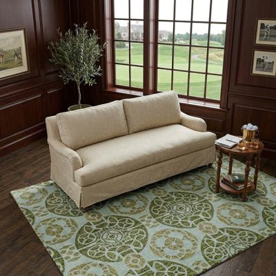 Modern Transitional Pattern Turquoise/Green Area Rug