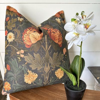 Moody Floral Accent Pillow