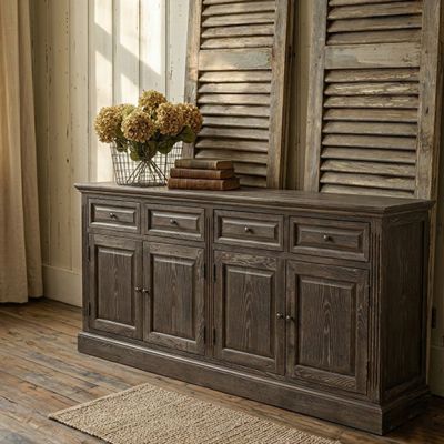 Moody Gray Oak Wood Buffet | SHIPS FREE