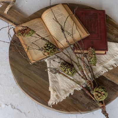 Mossy Pinecone Twig Decorative Spray