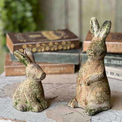 Mossy Rabbit Decor One of Each