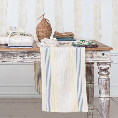 Multi Color Striped Table Runner