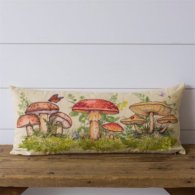 Mushroom Forest Lumbar Pillow