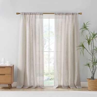 Natural Accents Linen Blend Curtain Panel Pair
