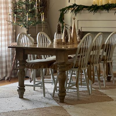 Natural Burlap Ruffled Chair Cushion