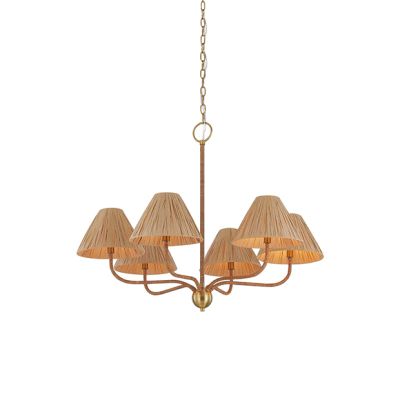 Natural Elegance 6 Arm Chandelier