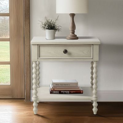 Natural Elegance Wood Nightstand