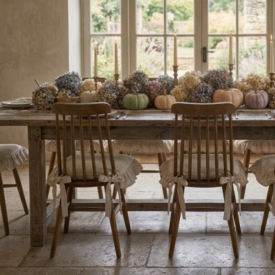 Natural Farmhouse Spindle Back Dining Chair