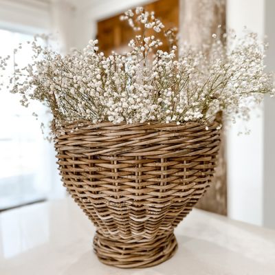 Natural Rattan Footed Nesting Basket