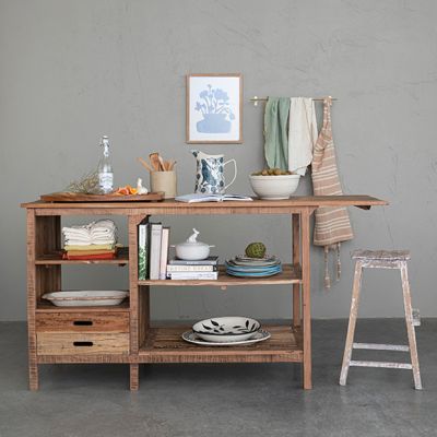 Natural Reclaimed Wood Island