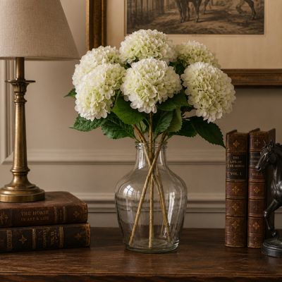 Natural Touch White Bridal Hydrangea Stem