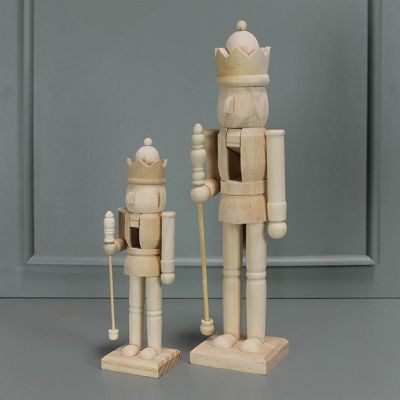 Natural Unfinished Wooden Nutcracker