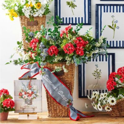 Natural Woven Hanging Wall Basket Set of 2