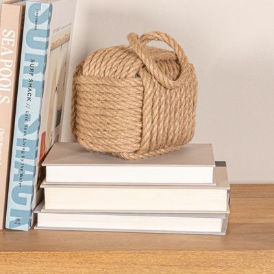 Neutral Jute Knot Door Stop