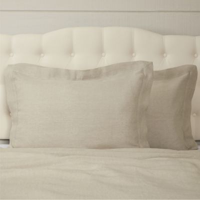 Neutral Linen Flange Edge Sham