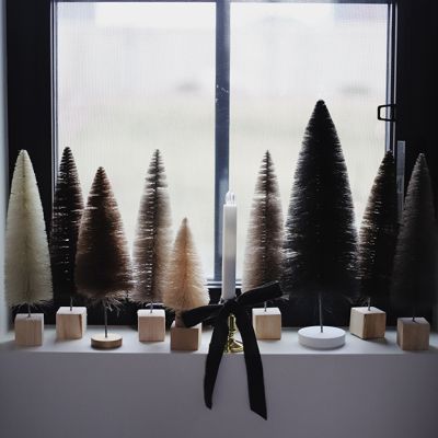 Nice and Natural 12 Inch Bottlebrush Trees Set of 6