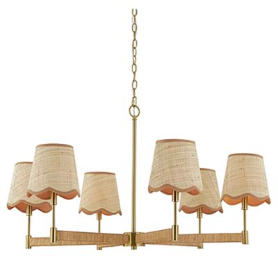 Nice and Natural 6 Arm Chandelier