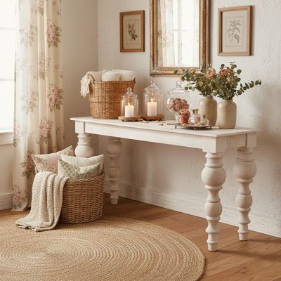 Nice and Natural Mango Wood Console