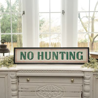 No Hunting Framed Sign