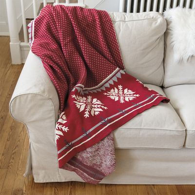 Nordic Snowflake Throw Blanket