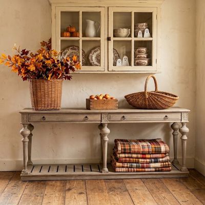 Oak Cottage 2 Drawer Console