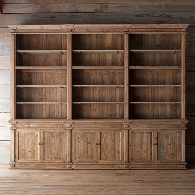 Old Pine Three Section Bookshelf