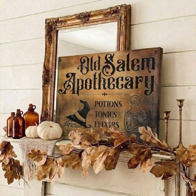 Old Salem Apothecary Canvas Wall Sign