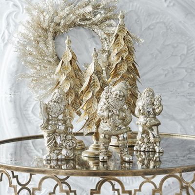 Old World Standing Santa Figure Set of 3