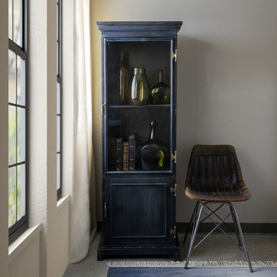 Old World Style Narrow Metal Cabinet