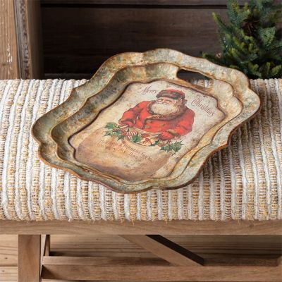Old World Vintage Santa Tray