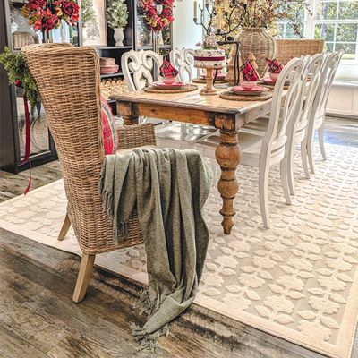 Olive Green Boucle Throw Blanket