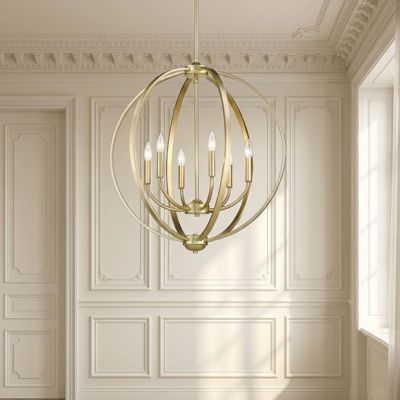 Olympic Gold 6 Light Chandelier