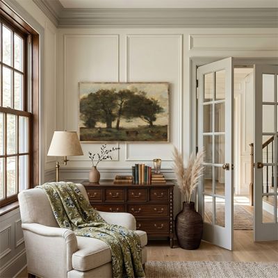 On The Farm Landscape Canvas Printed Wall Art