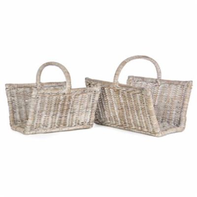 Open End Rattan Basket Set of 2