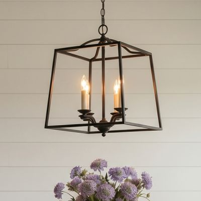 Open Frame Black Pendant Light