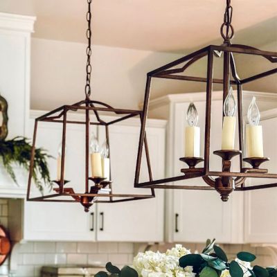 Open Frame Grecian Gold Pendant Light